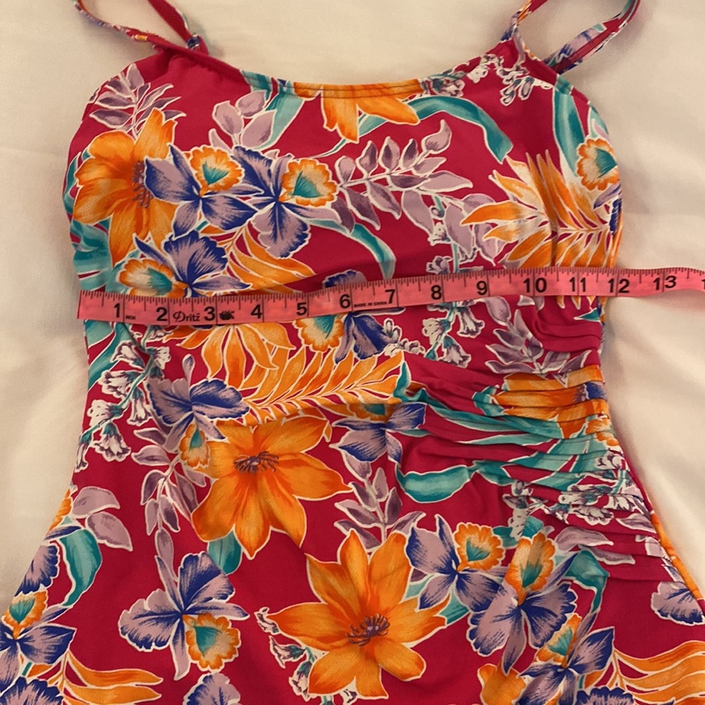 HP🎉1PC seeker Suit swimwear Floral Rouched Side Oriental Pink Australia 4 - Picture 4 of 9